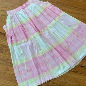 Vintage Pink and Yellow A-Line Skirt